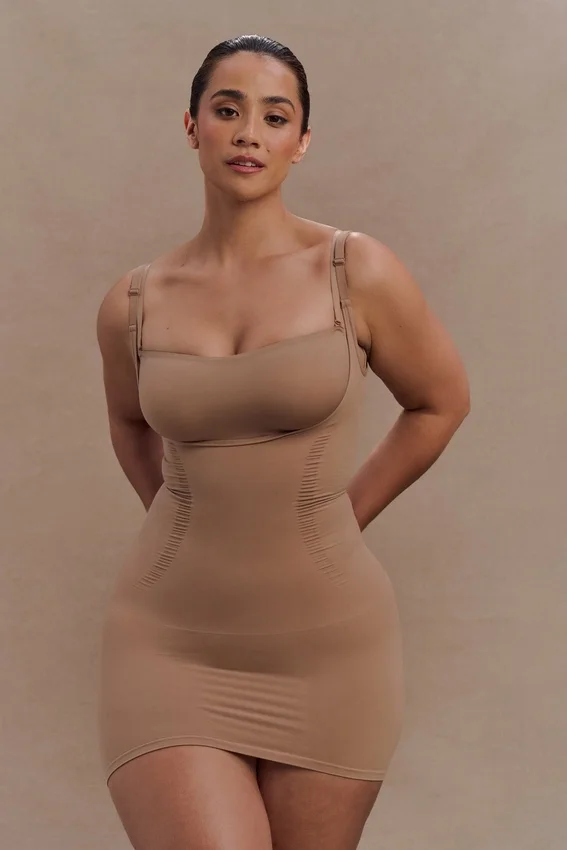Jocelyn Backless Shapewear Mini Dress – Latte Jocelyn Backless Shapewear Mini Dress – Latte
