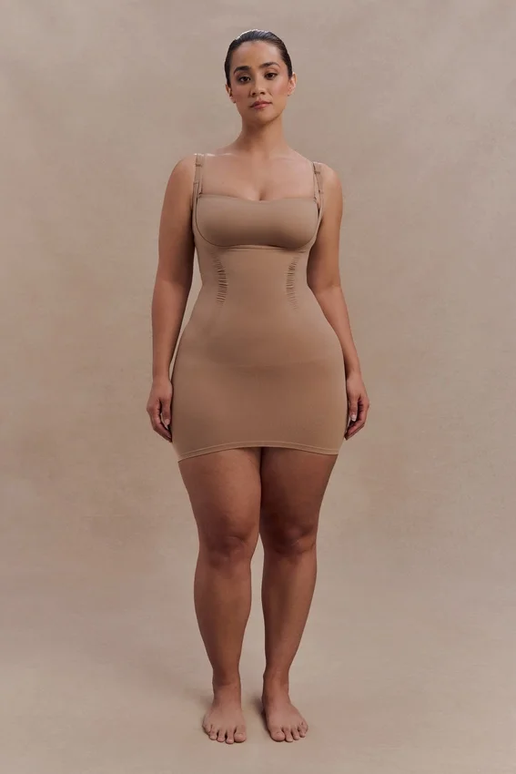 Jocelyn Backless Shapewear Mini Dress – Latte Jocelyn Backless Shapewear Mini Dress – Latte