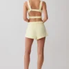 Josephine Cotton Shorts With Waistbands – Lemon