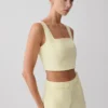 Josephine Cotton Shorts With Waistbands – Lemon