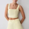 Josephine Cotton Shorts With Waistbands – Lemon