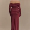 Judy Slinky And Mesh Maxi Skirt – Wine Judy Slinky And Mesh Maxi Skirt – Wine
