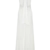Juliet Slinky Maxi Dress With Scarf – White