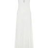 Juliet Slinky Maxi Dress With Scarf – White