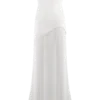 Juno Strapless Pleated Maxi Gown – White