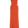 Kaida Slinky Maxi Dress With Hardware – Burnt Orange