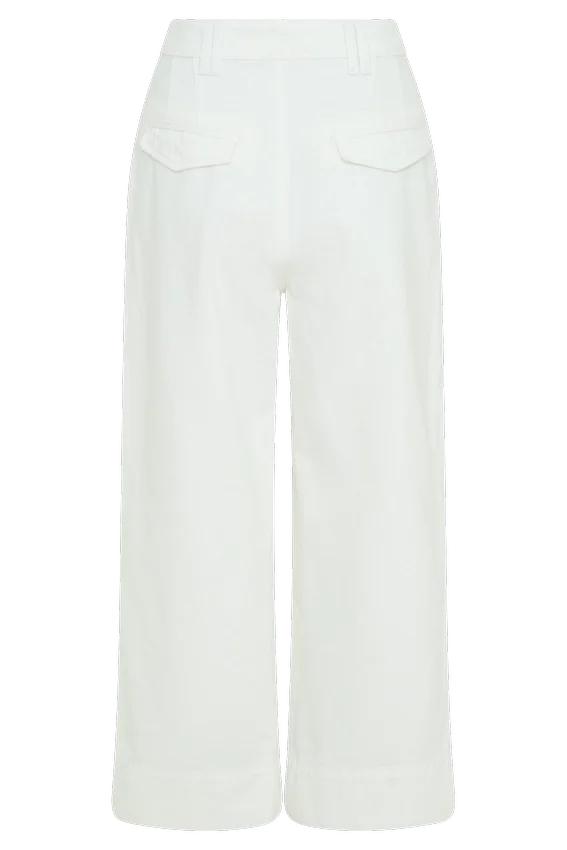 Kaitlyn Cropped Wide Leg Jeans – White Kaitlyn Cropped Wide Leg Jeans – White