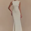 Katerina Scuba Jersey Cut Out Maxi Dress – Ivory Katerina Scuba Jersey Cut Out Maxi Dress – Ivory