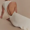 Katerina Scuba Jersey Cut Out Maxi Dress – Ivory Katerina Scuba Jersey Cut Out Maxi Dress – Ivory