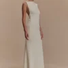 Katerina Scuba Jersey Cut Out Maxi Dress – Ivory Katerina Scuba Jersey Cut Out Maxi Dress – Ivory