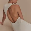 Katerina Scuba Jersey Cut Out Maxi Dress – Ivory Katerina Scuba Jersey Cut Out Maxi Dress – Ivory
