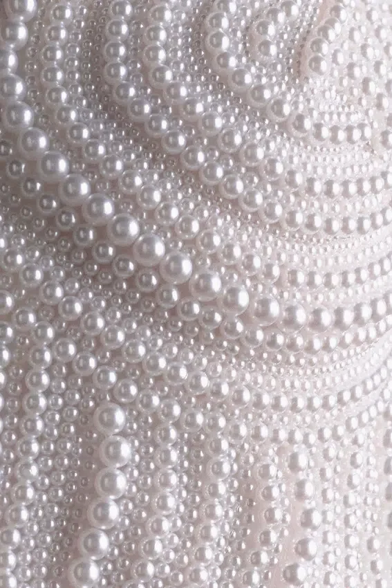 Kathia Pearl Hand Beaded Top – White Kathia Pearl Hand Beaded Top – White