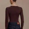 Kaylen Knit Long Sleeve Top – Dark Chocolate Kaylen Knit Long Sleeve Top – Dark Chocolate