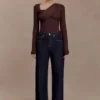 Kaylen Knit Long Sleeve Top – Dark Chocolate Kaylen Knit Long Sleeve Top – Dark Chocolate
