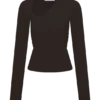 Kaylen Knit Long Sleeve Top – Dark Chocolate Kaylen Knit Long Sleeve Top – Dark Chocolate