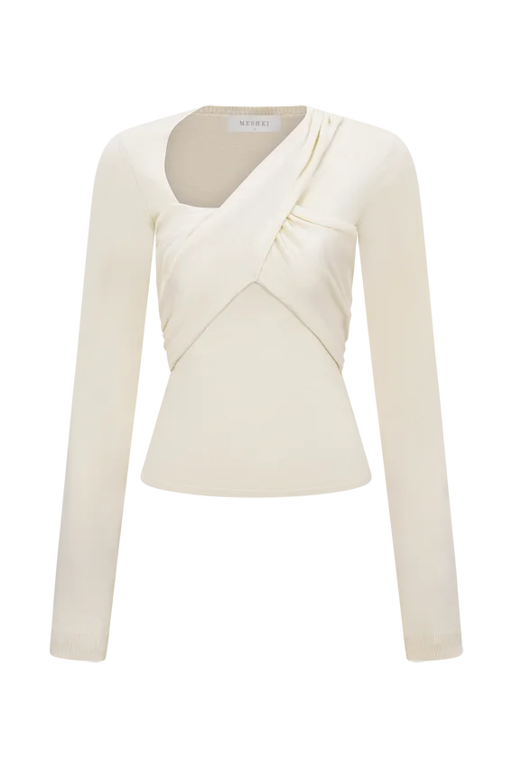 Kaylen Knit Long Sleeve Top – Ivory Kaylen Knit Long Sleeve Top – Ivory