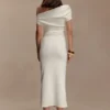 Kendra Scuba Jersey Midi Dress With Hardware – Ivory Kendra Scuba Jersey Midi Dress With Hardware – Ivory