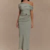 Kendra Scuba Jersey Midi Dress With Hardware – Sage Kendra Scuba Jersey Midi Dress With Hardware – Sage