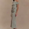 Kendra Scuba Jersey Midi Dress With Hardware – Sage Kendra Scuba Jersey Midi Dress With Hardware – Sage