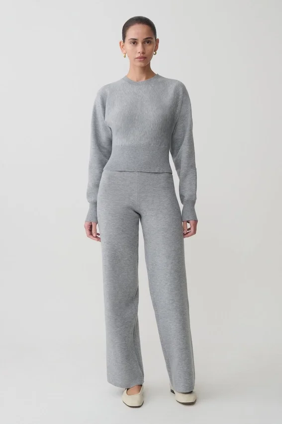 Kerrymae Straight Leg Knit Pants – Grey Marle Kerrymae Straight Leg Knit Pants – Grey Marle