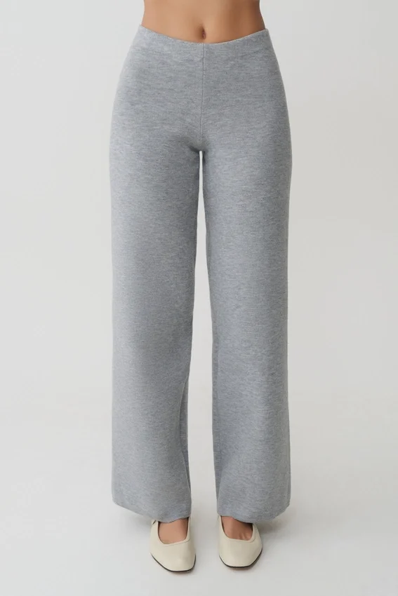 Kerrymae Straight Leg Knit Pants – Grey Marle Kerrymae Straight Leg Knit Pants – Grey Marle