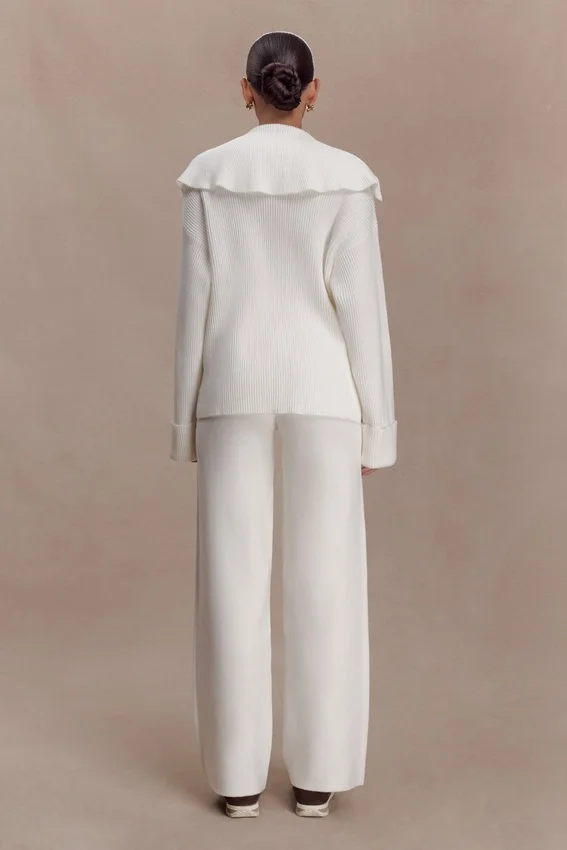 Kerrymae Straight Leg Knit Pants – Off White Kerrymae Straight Leg Knit Pants – Off White