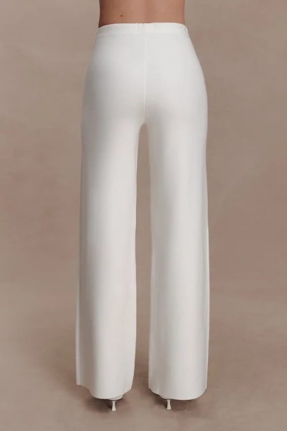 Kerrymae Straight Leg Knit Pants – Off White Kerrymae Straight Leg Knit Pants – Off White