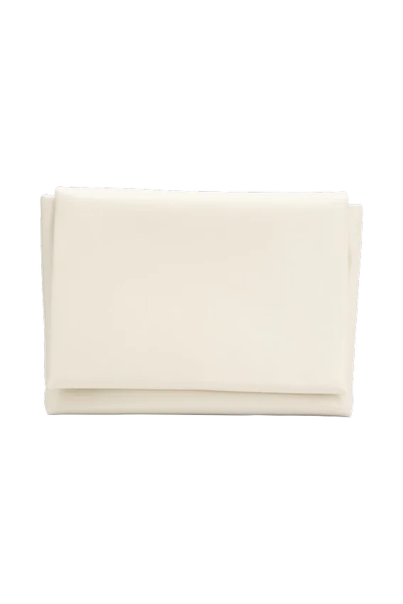 Kiera Faux Leather Oversized Clutch – Ivory Kiera Faux Leather Oversized Clutch – Ivory