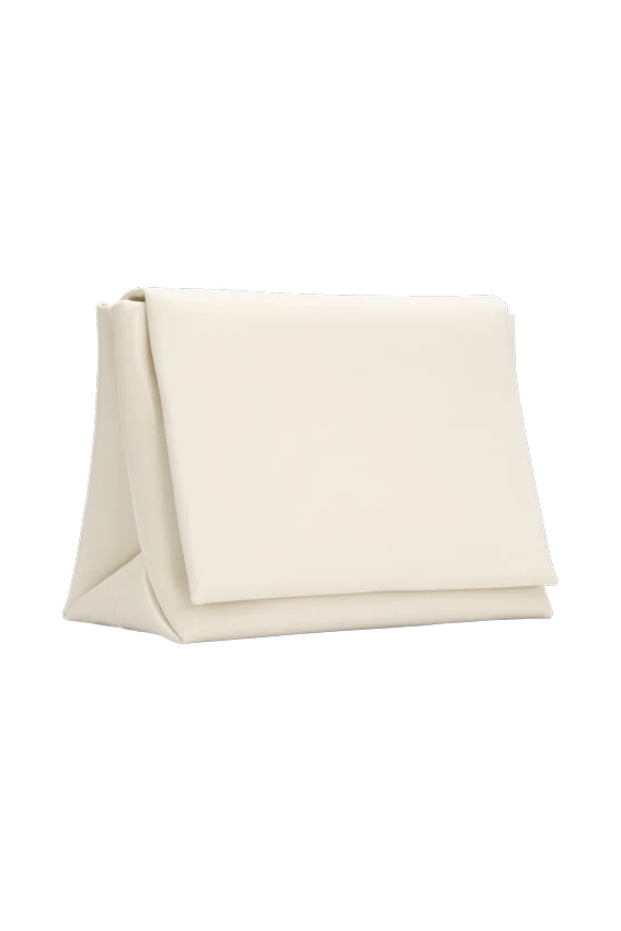 Kiera Faux Leather Oversized Clutch – Ivory Kiera Faux Leather Oversized Clutch – Ivory
