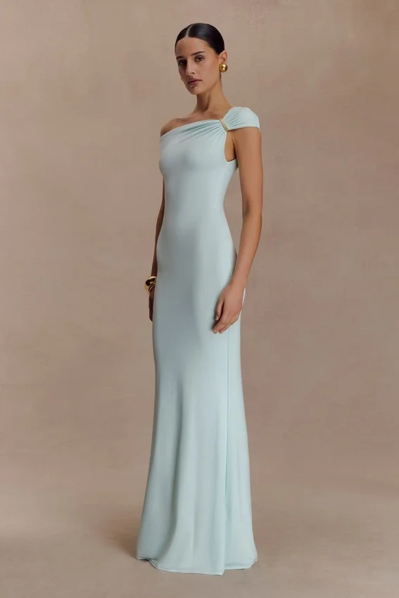 Kinsley Slinky Maxi Dress With Hardware – Lagoon Kinsley Slinky Maxi Dress With Hardware – Lagoon