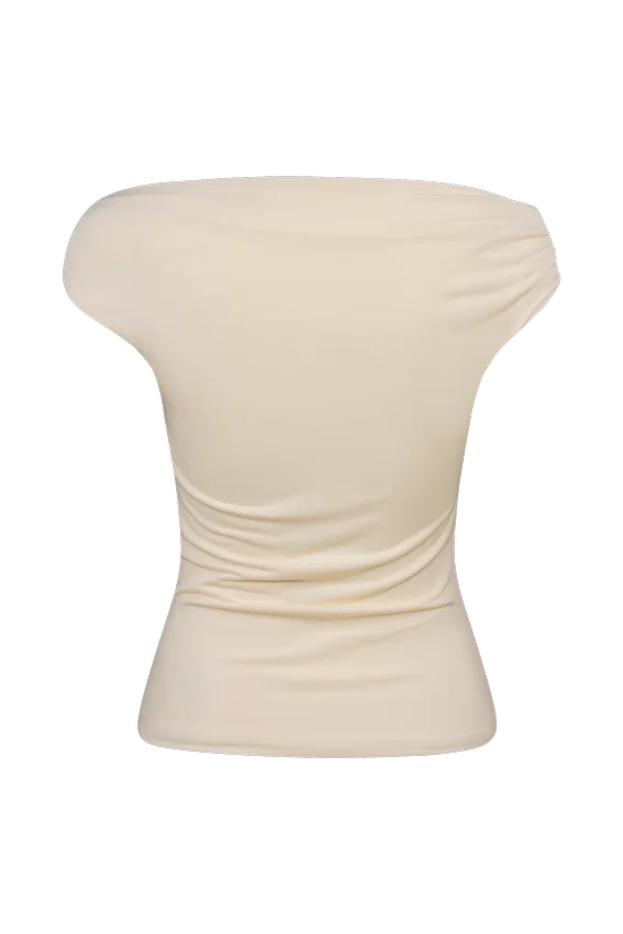 Kinsley Slinky Top With Hardware – Ivory Kinsley Slinky Top With Hardware – Ivory