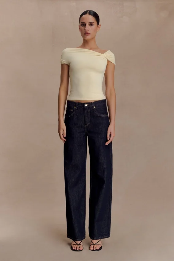 Kinsley Slinky Top With Hardware – Pale Lemon Kinsley Slinky Top With Hardware – Pale Lemon