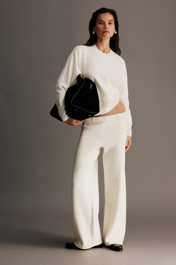 Lauren Knit Trouser – Ivory Lauren Knit Trouser – Ivory