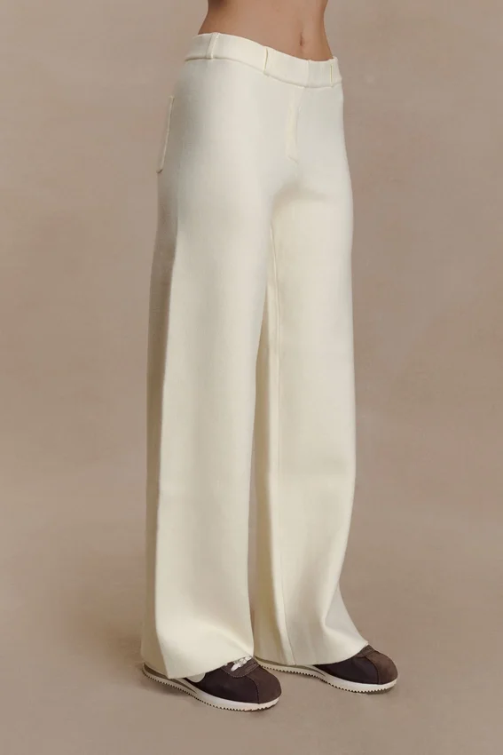 Lauren Knit Trouser – Ivory Lauren Knit Trouser – Ivory