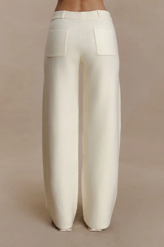 Lauren Knit Trouser – Ivory Lauren Knit Trouser – Ivory