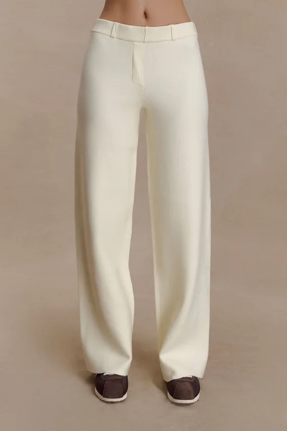 Lauren Knit Trouser – Ivory Lauren Knit Trouser – Ivory