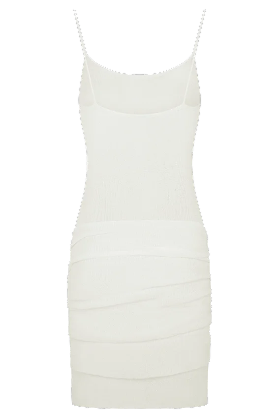 Laurie Twist Knit Mini Dress – Ivory Laurie Twist Knit Mini Dress – Ivory