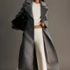 Levi Long Trench Wool Coat – Grey Marle