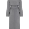 Levi Long Trench Wool Coat – Grey Marle
