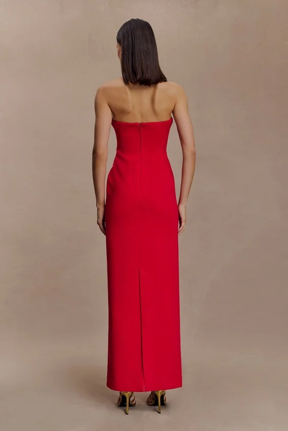 Lianne Strapless Maxi Dress – Red Lianne Strapless Maxi Dress – Red