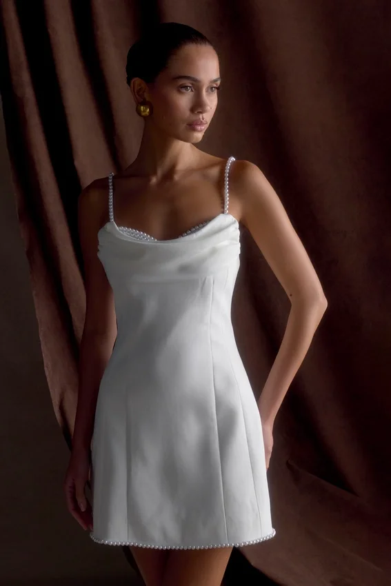 Liliane Suiting Mini Dress – Ivory Liliane Suiting Mini Dress – Ivory