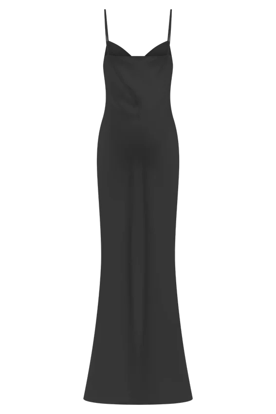 Lilly Sweetheart Satin Maxi Dress – Black Lilly Sweetheart Satin Maxi Dress – Black