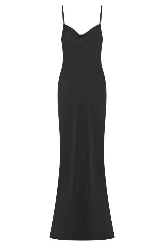 Lilly Sweetheart Satin Maxi Dress – Black Lilly Sweetheart Satin Maxi Dress – Black