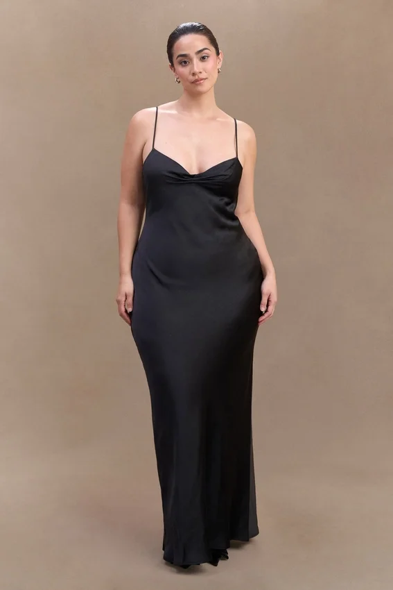Lilly Sweetheart Satin Maxi Dress – Black Lilly Sweetheart Satin Maxi Dress – Black