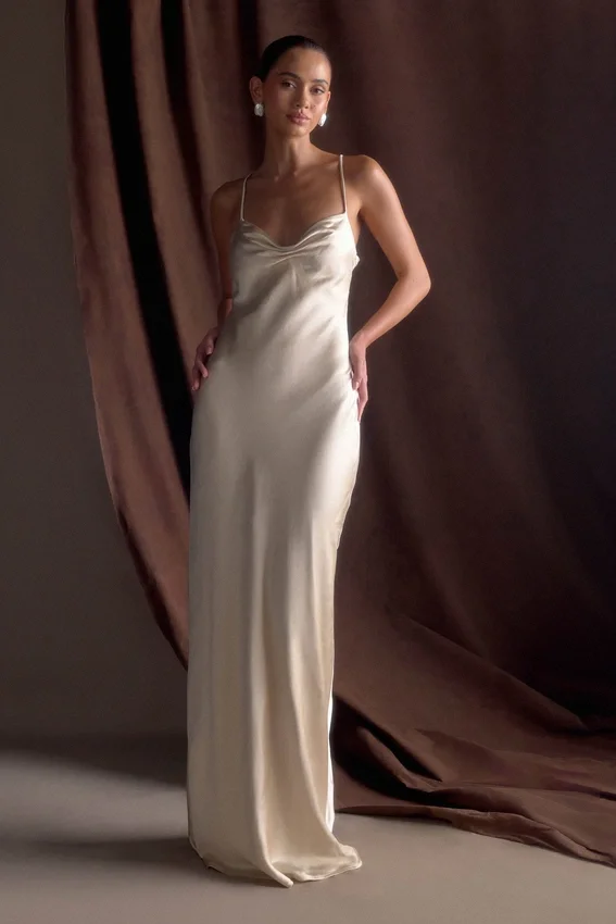 Lilly Sweetheart Satin Maxi Dress – Blush Gold Lilly Sweetheart Satin Maxi Dress – Blush Gold