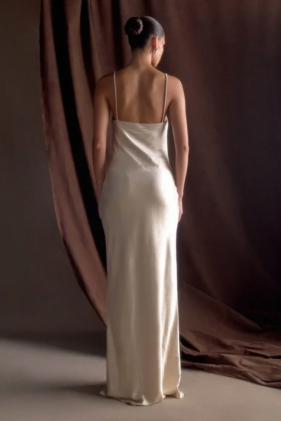 Lilly Sweetheart Satin Maxi Dress – Blush Gold Lilly Sweetheart Satin Maxi Dress – Blush Gold