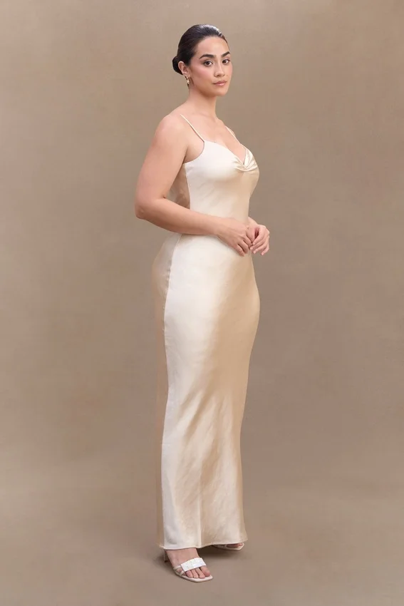 Lilly Sweetheart Satin Maxi Dress – Blush Gold Lilly Sweetheart Satin Maxi Dress – Blush Gold