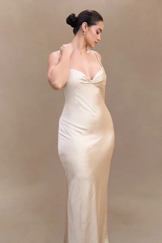 Lilly Sweetheart Satin Maxi Dress – Blush Gold Lilly Sweetheart Satin Maxi Dress – Blush Gold