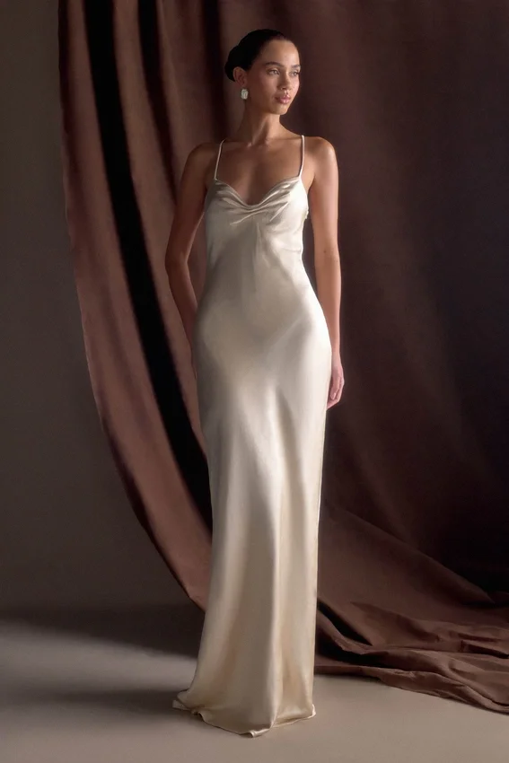 Lilly Sweetheart Satin Maxi Dress – Blush Gold Lilly Sweetheart Satin Maxi Dress – Blush Gold