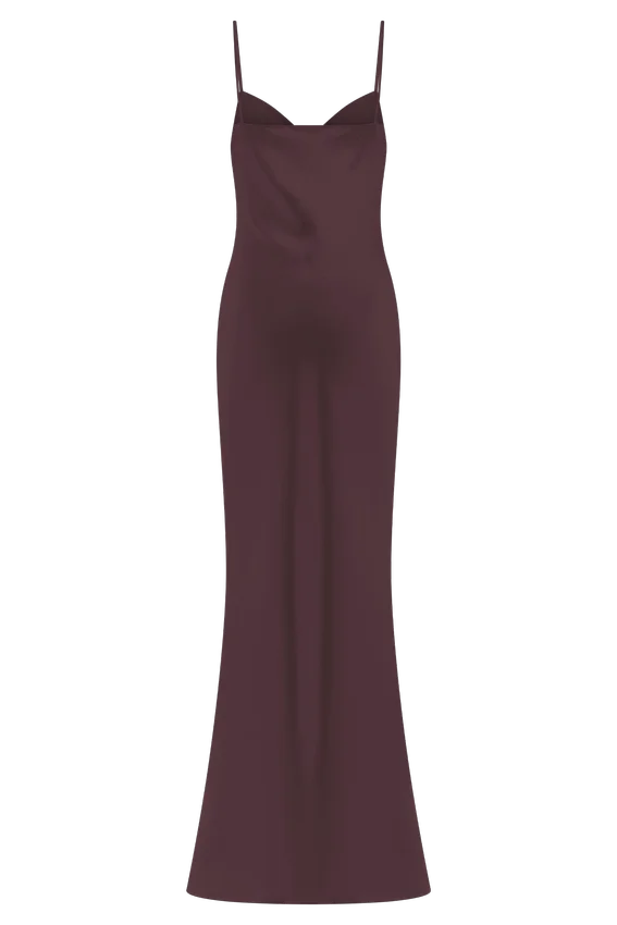 Lilly Sweetheart Satin Maxi Dress – Dark Chocolate Lilly Sweetheart Satin Maxi Dress – Dark Chocolate